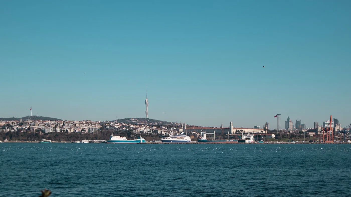 Istanbul Bosphorus skyline panorama — Tether USDT exchange market hub in Turkey 2026